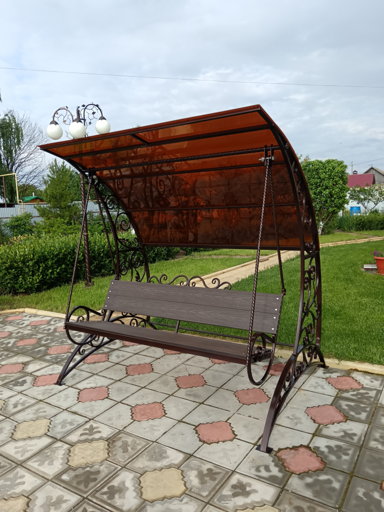 Качель садовая дл.1,80 с крышей